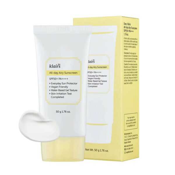 Dear Klairs All-day Airy Sunscreen SPF50+ PA++++ 50g - Simpli Cosmetics Kenya Dear Klairs All-day Airy Sunscreen SPF50+ PA++++ 50g - Image 4