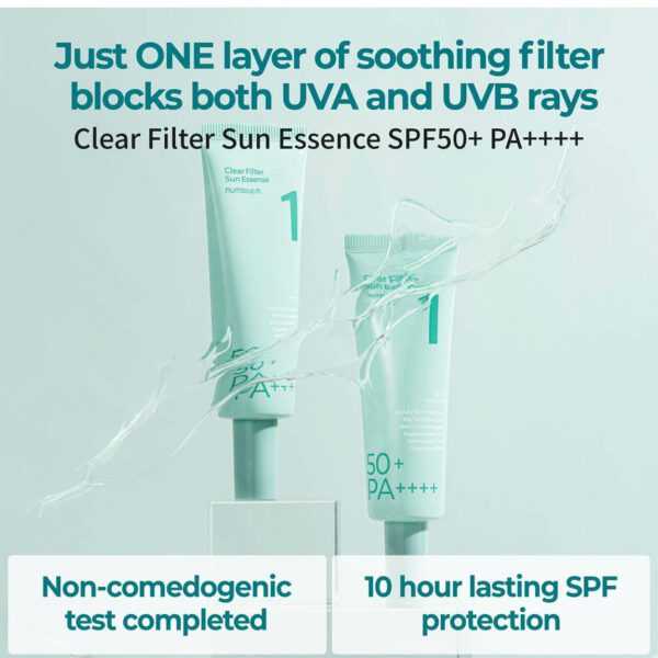 Numbuzin No.1 Clear Filter Sun Essence SPF50+ PA++++ 50ml - Simpli Cosmetics Kenya Numbuzin No.1 Clear Filter Sun Essence SPF50+ PA++++ 50ml - Image 4