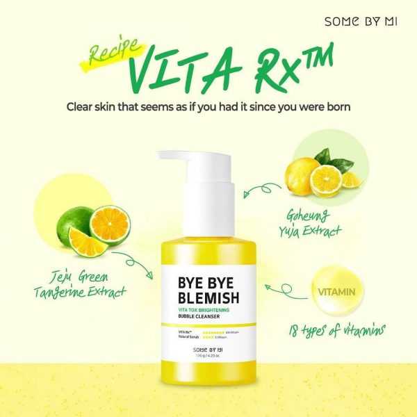 Some By Mi Bye Bye Blemish Vita Tox Brightening Bubble Cleanser 120ml - Simpli Cosmetics Kenya Some By Mi Bye Bye Blemish Vita Tox Brightening Bubble Cleanser 120ml - Image 3