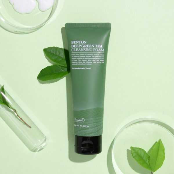 Benton Deep Green Tea Cleansing Foam 120g - Simpli Cosmetics Kenya Benton Deep Green Tea Cleansing Foam 120g - Image 3
