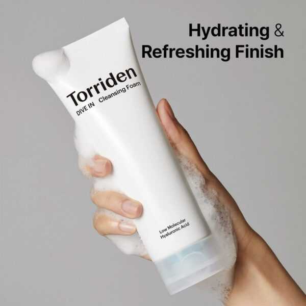 Torriden Low Molecular Hyaluronic Acid Cleansing Foam 150ml - Simpli Cosmetics Kenya Torriden Low Molecular Hyaluronic Acid Cleansing Foam 150ml - Image 3