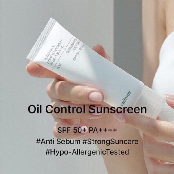 Celimax Oil Control Light Sunscreen SPF 50+ PA++++ 40ml - Simpli Cosmetics Kenya Celimax Oil Control Light Sunscreen SPF 50+ PA++++ 40ml - Image 3