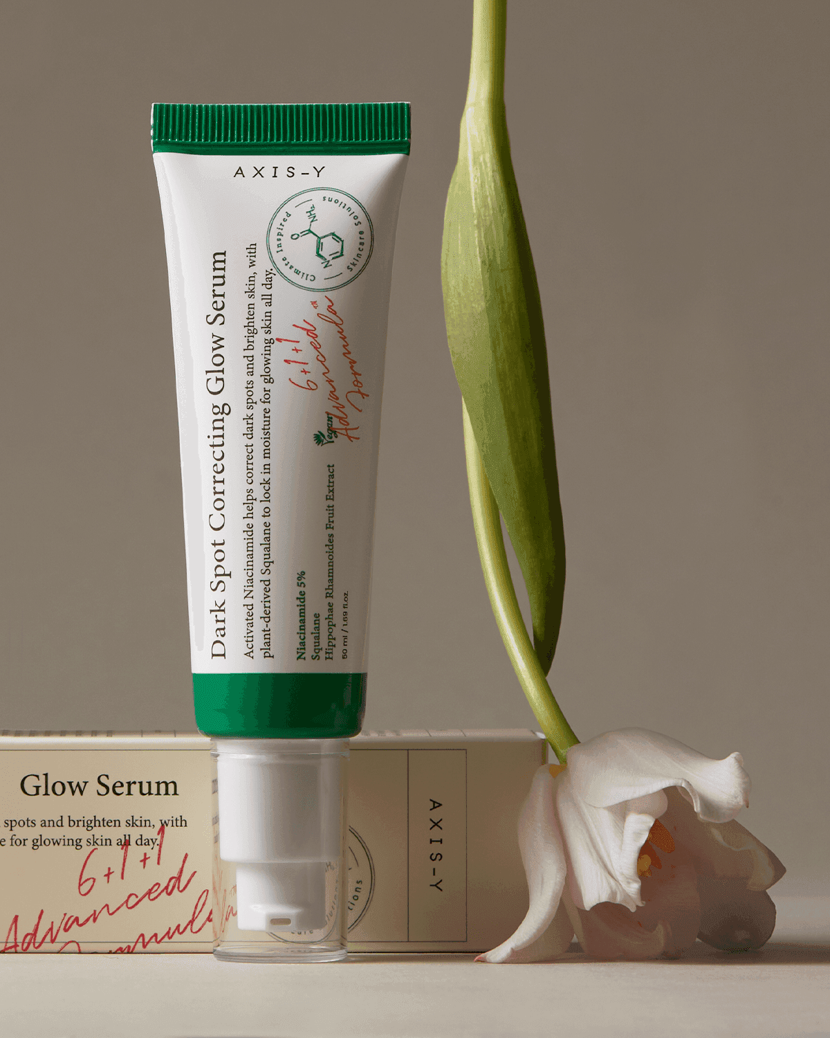 AXIS-Y Dark Spot Correcting Glow Serum 50 ml tube with packaging