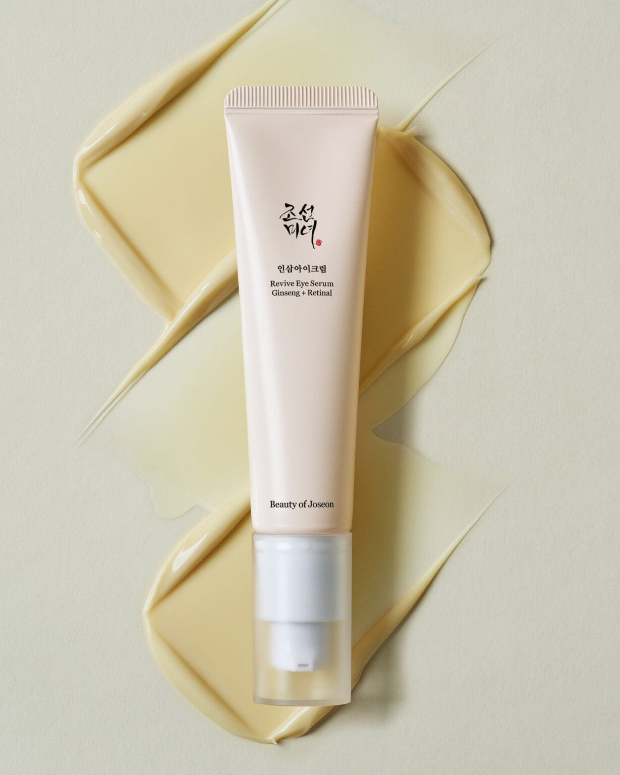 Beauty of Joseon Revive Eye Serum Ginseng + Retinal 30 ml tube on cream texture