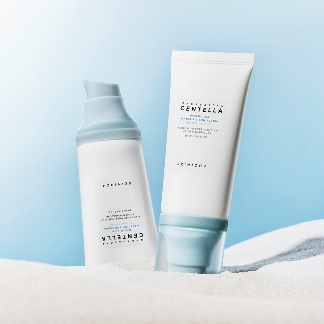 SKIN1004 Hyalu-Cica Water-fit Sun Serum SPF50+ PA++++ - Simpli Cosmetics Kenya Two SKIN1004 Hyalu-Cica Water-Fit Sun Serum SPF50+ PA++++ 50 ml tubes