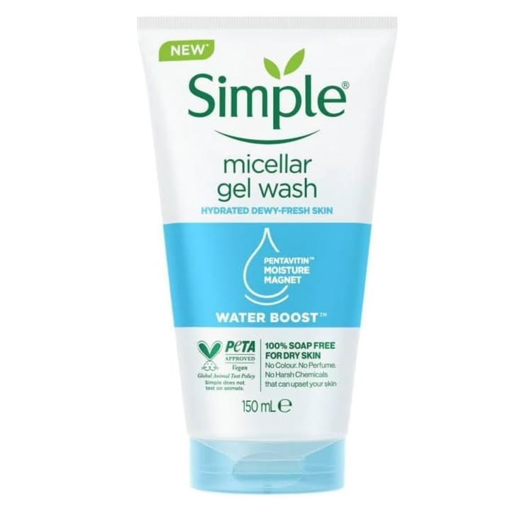 Simple Water Boost Micellar Facial Gel Wash 150ml